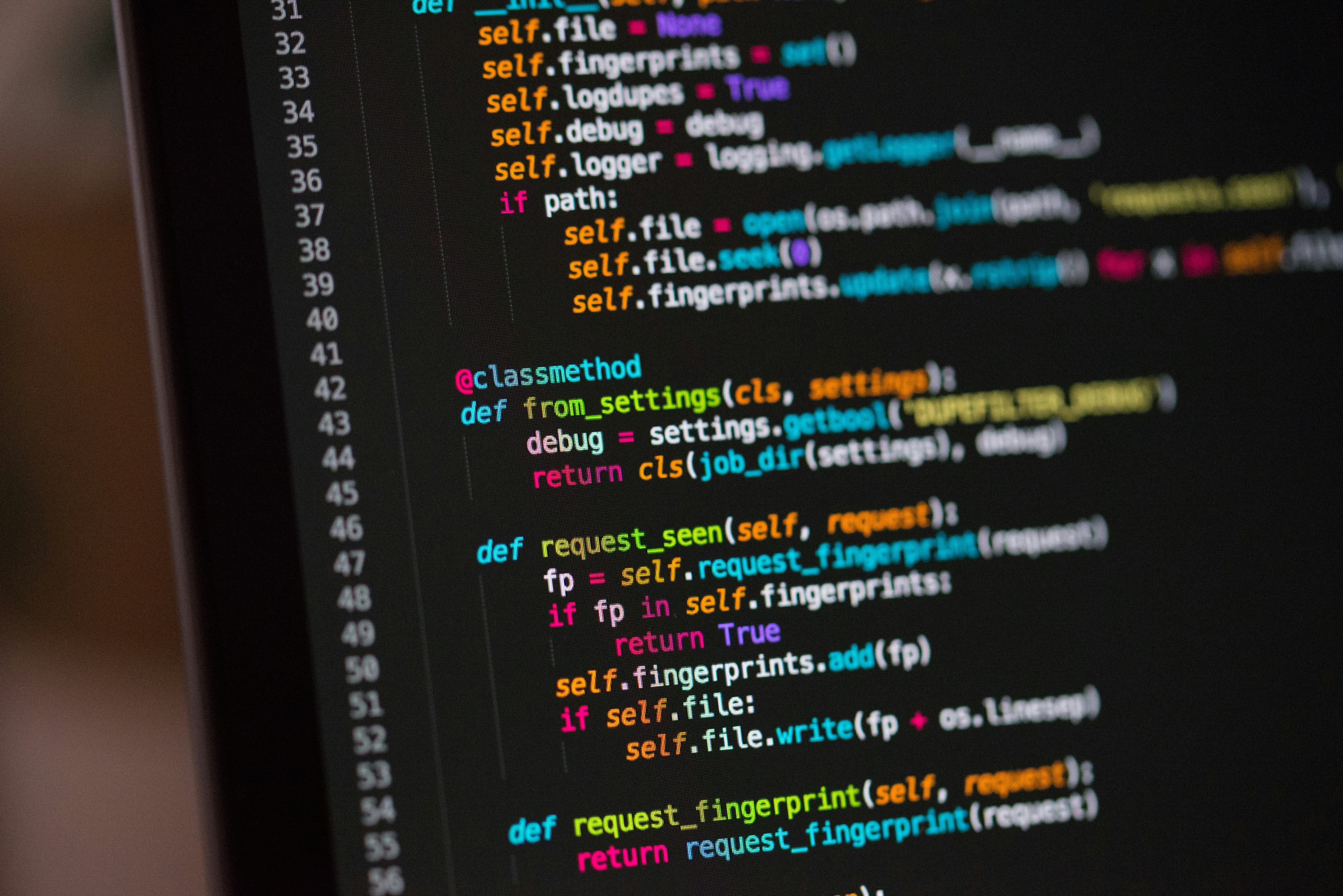 Engineer working on complex code