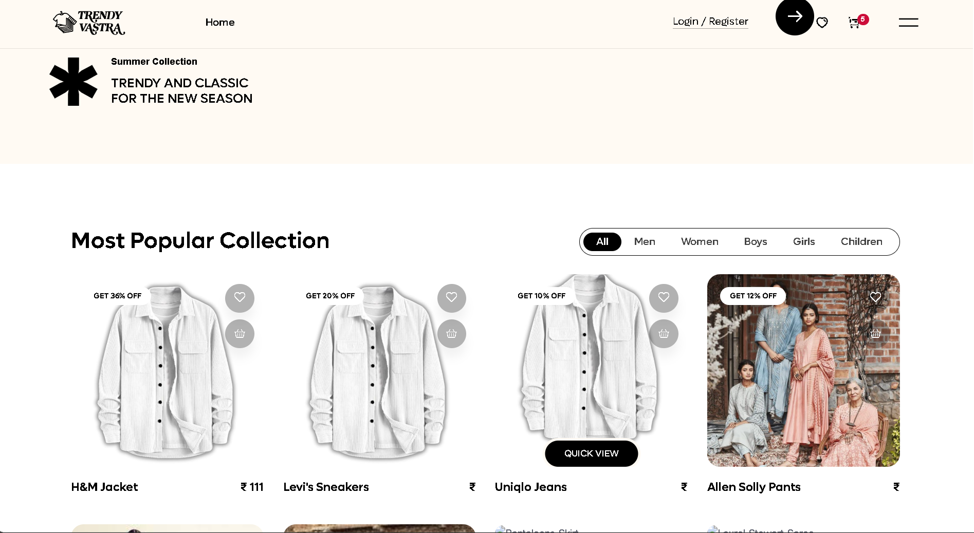 TrendyVastra Storefront